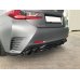Накладка сплиттер центральная на задний бампер Вар2 на Lexus RC